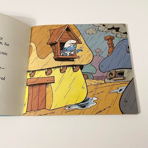 Vintage 1982 Smurf Book The Weather Smurfing Machine Peyo - Picture 10 of 16